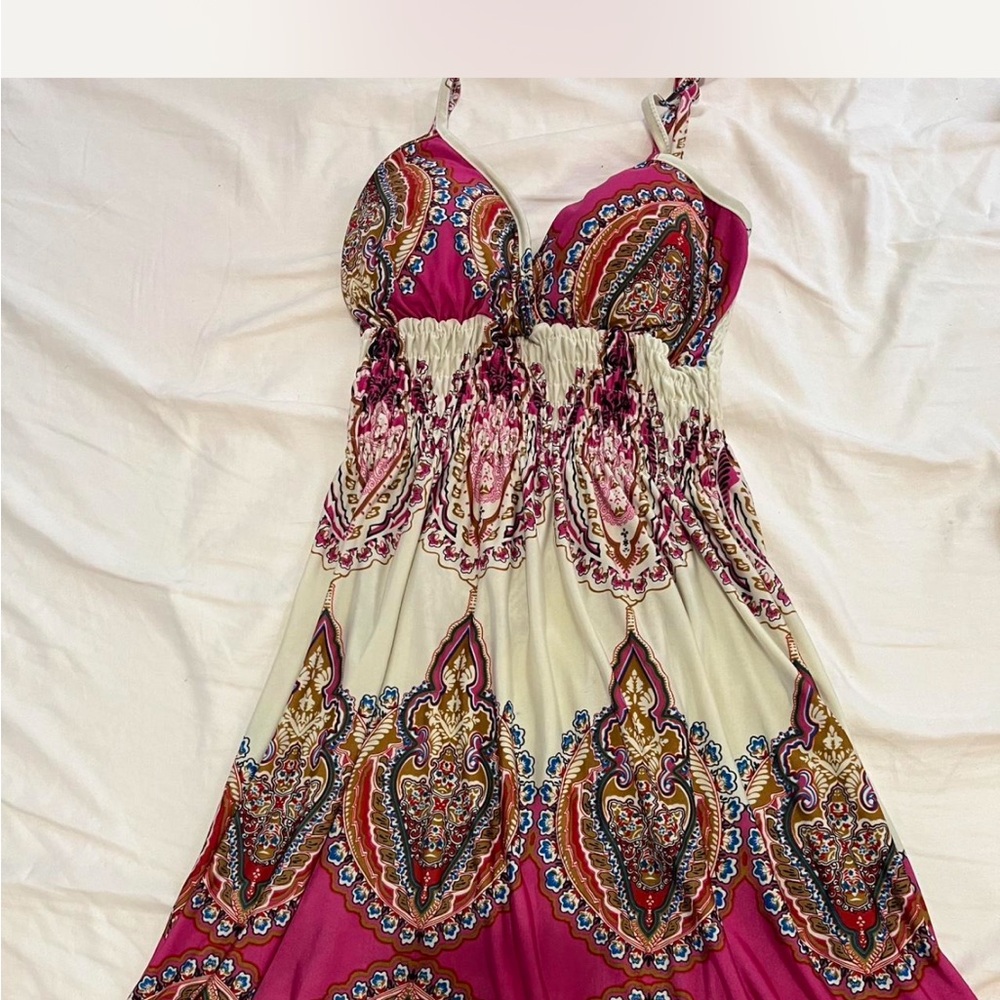 Vibrant Paisley Maxi Dress